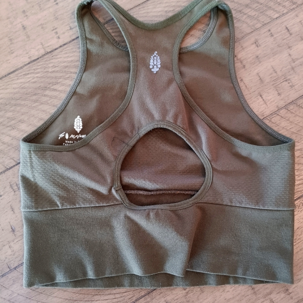 Free People Movement Every Single Time Bra Racerback Style Green Size M/L Womens